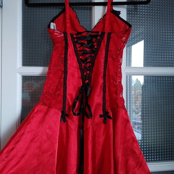 3/$25 - H&M Red Satin Babydoll/Lingerie - Picture 6 of 9